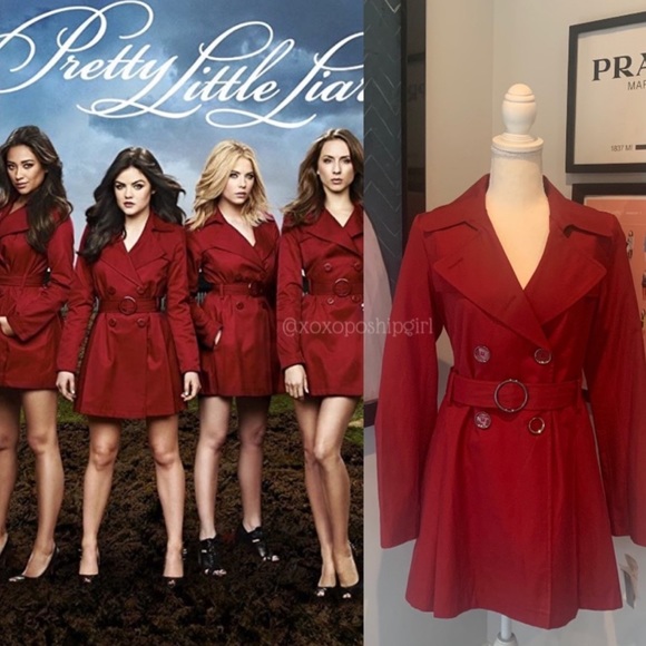 Via spiga red trench coat Clearance